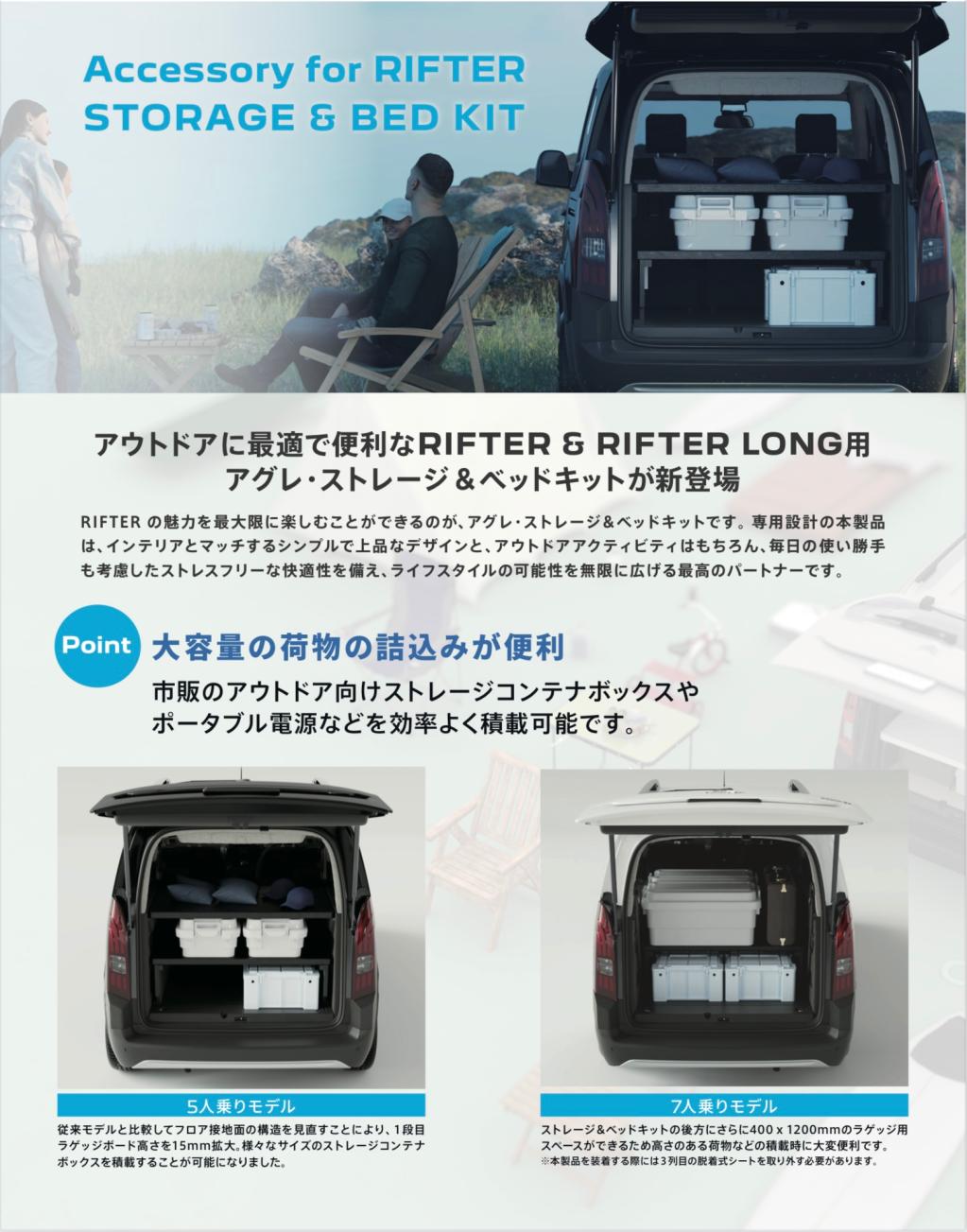 夏のキャンプ、車中泊で活躍❗️ RIFTER 純正ベッドキット🦁